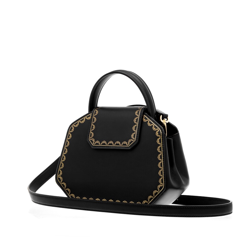 CRL1002172 - Top Handle Bag, Mini, Guirlande de Cartier - Black 
