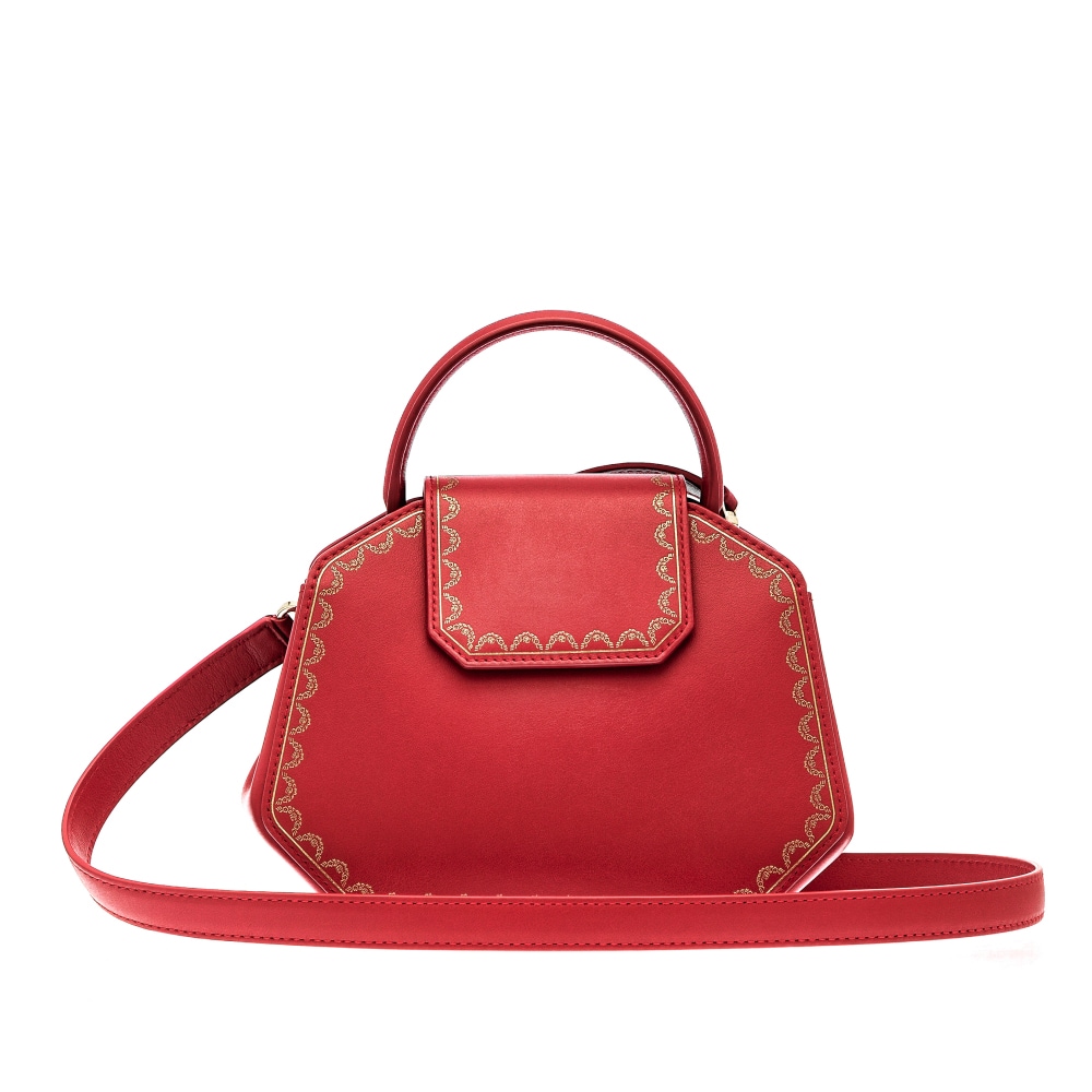 CRL1002174 Top Handle Bag Mini Guirlande de Cartier Red