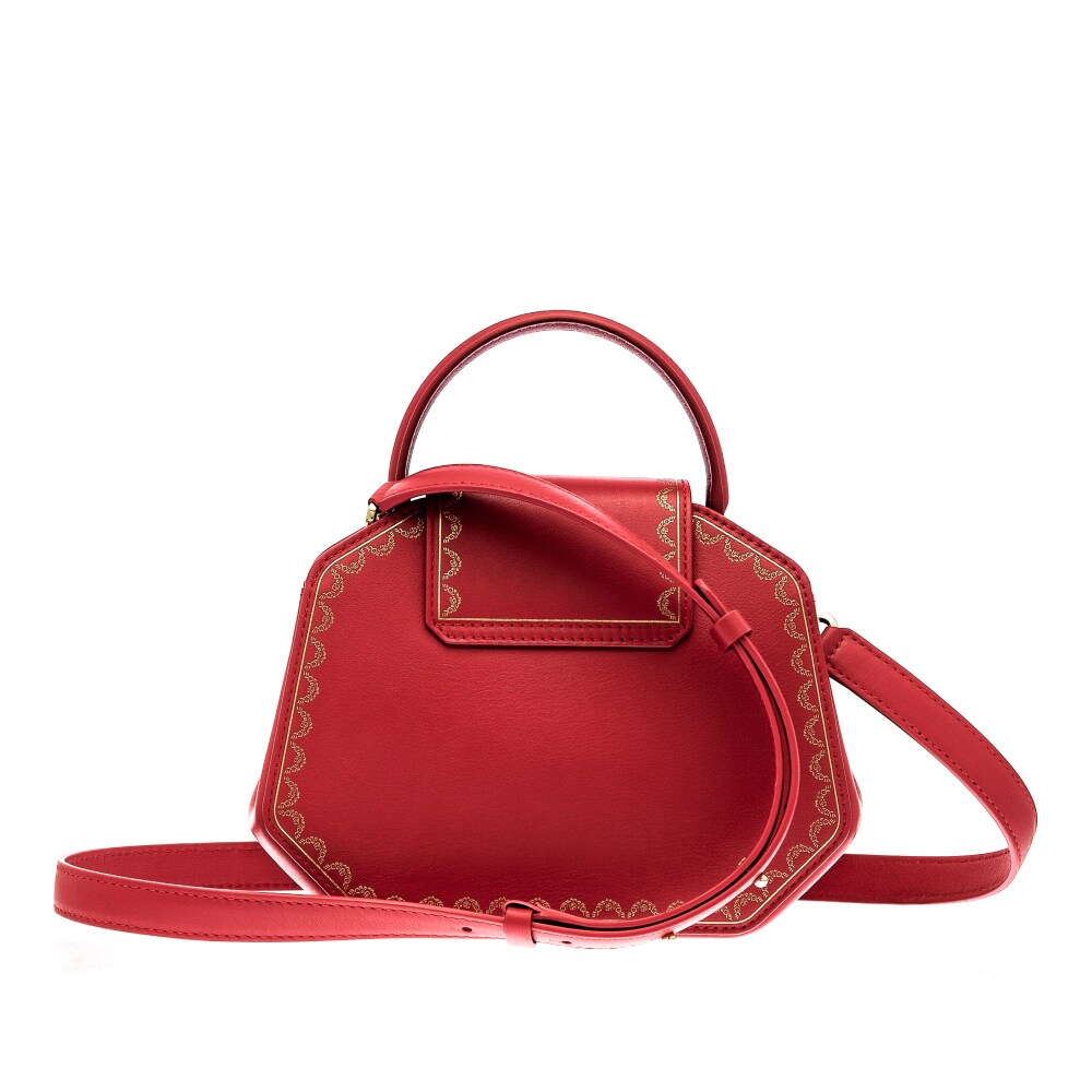 CRL1002174 Top Handle Bag Mini Guirlande de Cartier Red