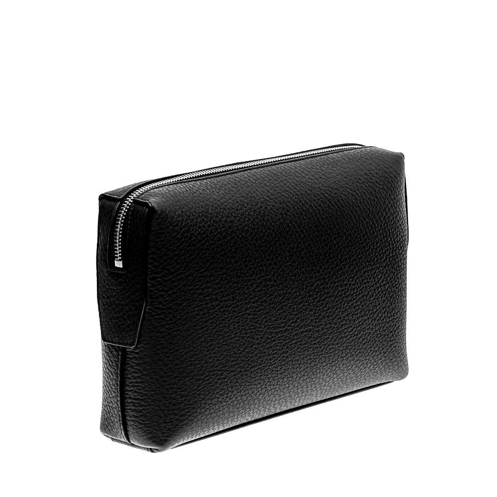 CROG000503 - Must de Cartier key ring pouch - Black calfskin, palladium  finish - Cartier