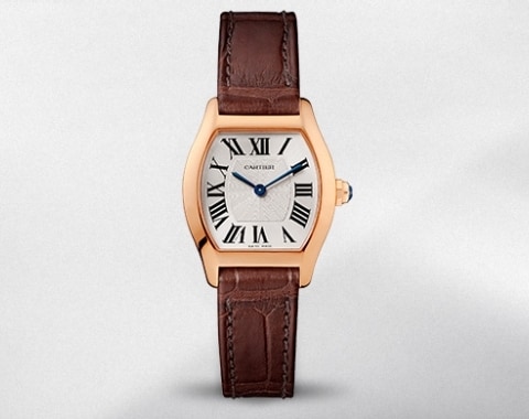 ladies cartier watches with leather strap