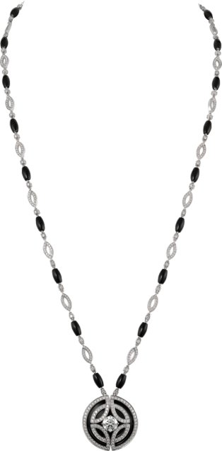 Galanterie de Cartier necklace White gold, black lacquer, onyx, diamonds