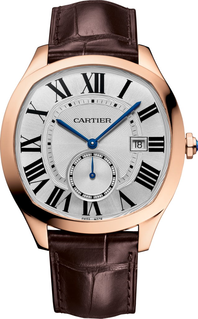 Drive de Cartier watchLarge model, automatic movement, rose gold, leather