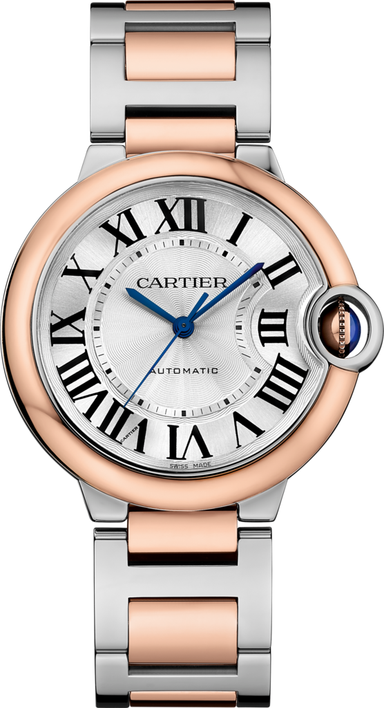 Ballon Bleu de Cartier watch36 mm, mechanical movement with automatic winding, rose gold, steel