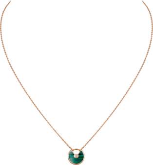 Collar Amulette de Cartier XS Oro rosa, malaquita, diamante