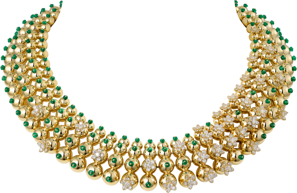 Cactus de Cartier necklaceYellow gold, emeralds, diamonds