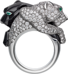 Panthère de Cartier ring White gold, emerald, onyx, diamonds