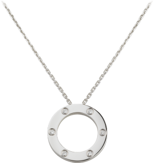 Crb Love Necklace 6 Diamonds White Gold Diamonds Cartier