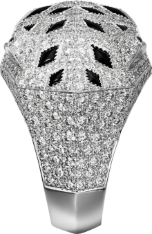 Anillo Panthère de Cartier Oro blanco, diamantes, esmeraldas, ónix