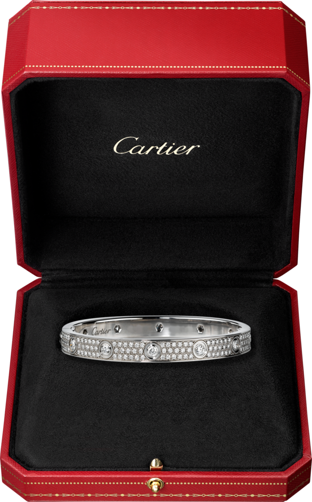 cartier love bracelet white gold diamonds