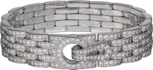 Agrafe bracelet White gold, diamonds