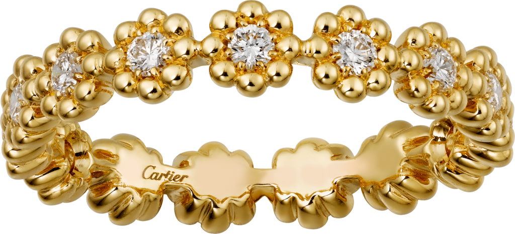 Cactus de Cartier wedding ringYellow gold, diamonds