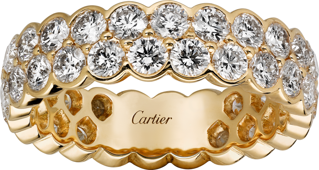 Broderie de Cartier wedding ringYellow gold, diamonds