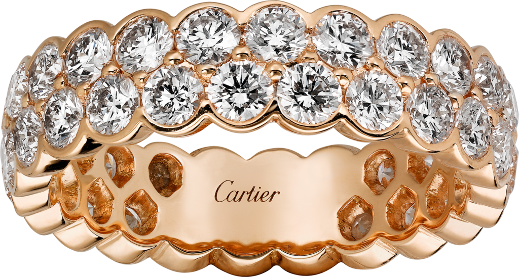 Broderie de Cartier wedding ringRose gold, diamonds