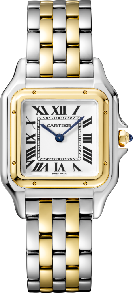 Reloj Panthère de CartierTamaño mediano, movimiento de cuarzo, oro amarillo, acero