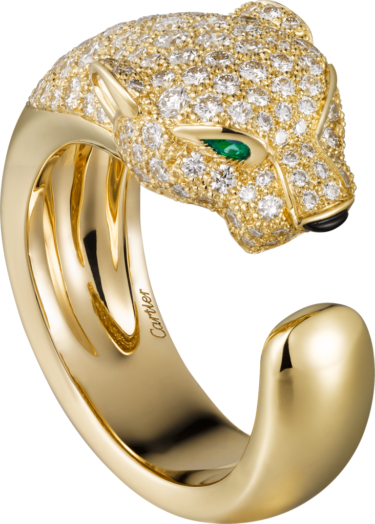 CRN4225000 - Cartier ring - Yellow gold, emeralds, onyx - Cartier
