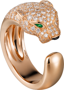 cartier ring rose gold diamond
