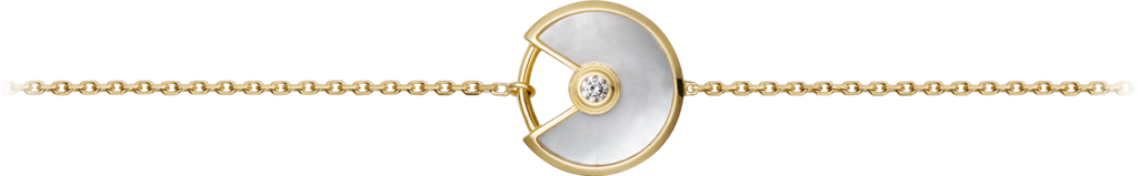 Pulsera Amulette de Cartier XSOro amarillo, diamante, nácar blanco