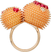 Anillo Cactus de Cartier Oro rosa, espinelas, diamantes