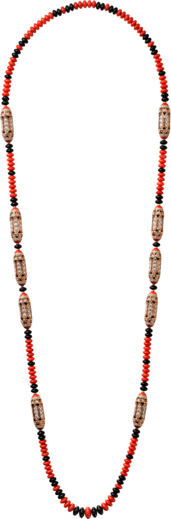 High Jewellery necklaceRose gold, coral, onyx, black lacquer, diamonds