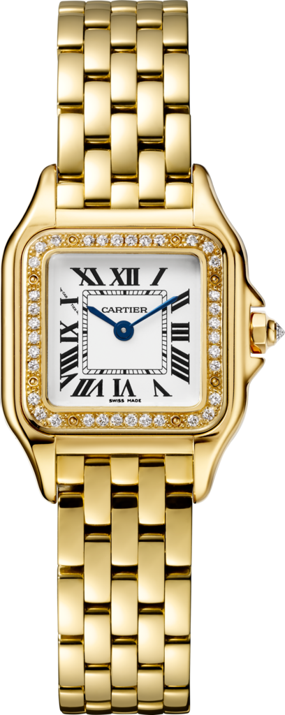 Reloj Panthère de CartierTamaño pequeño, movimiento de cuarzo, oro amarillo, diamantes