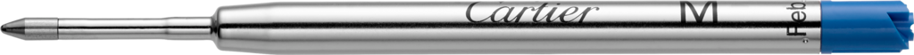 Ballpoint pen refill (M), blue inkFor Santos-Dumont, R de Cartier, Diabolo, Santos de Cartier large and small models, Louis Cartier and Trinity ballpoint pens. Medium point.