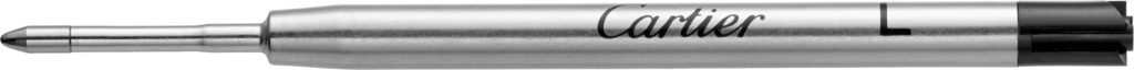 Ballpoint pen refill (B), black inkFor Santos-Dumont, R de Cartier, Diabolo, Santos de Cartier large and small models, Louis Cartier and Trinity ballpoint pens. Broad point.
