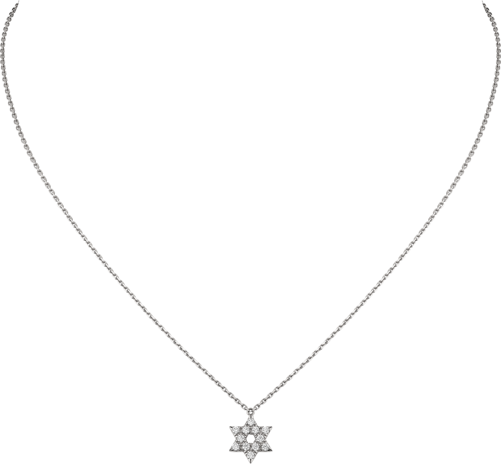 Symbol necklaceWhite gold, diamonds