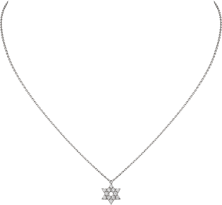Symbol necklace White gold, diamonds