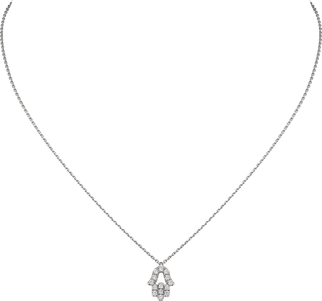 Symbol necklaceWhite gold, diamond