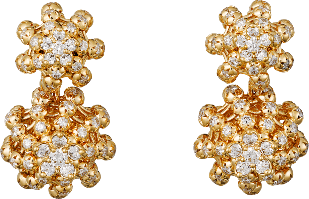 Cactus de Cartier earringsYellow gold, diamonds