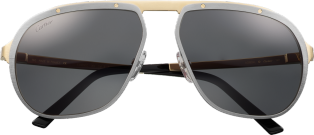 CRESW00318 - Santos de Cartier sunglasses - Brushed ruthenium and ...
