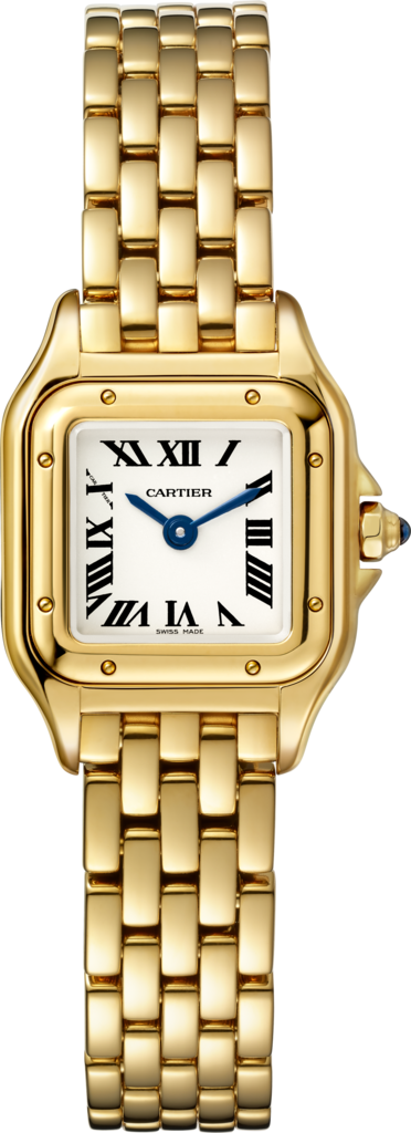 Reloj Panthère de CartierTamaño mini, movimiento de cuarzo, oro amarillo