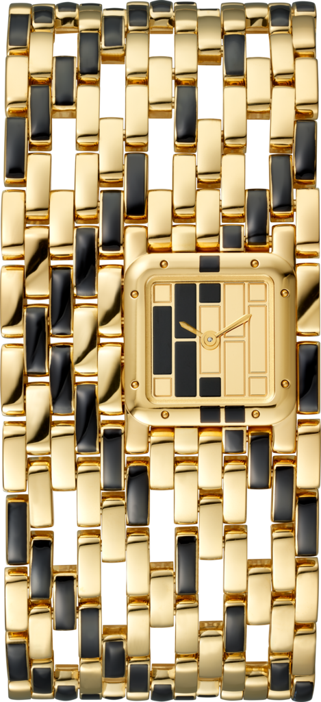 Reloj Panthère de CartierPulsera, movimiento de cuarzo, oro amarillo, laca