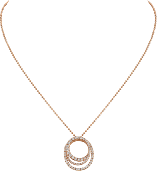 cartier pink gold diamond necklace