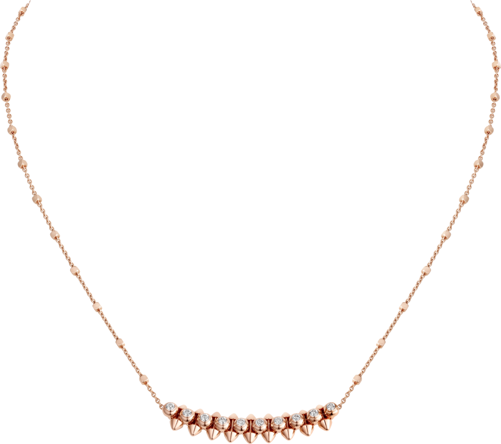 Clash de Cartier necklace DiamondsRose gold, diamonds