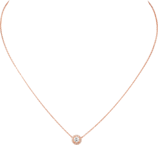 necklace - Pink gold, diamonds 