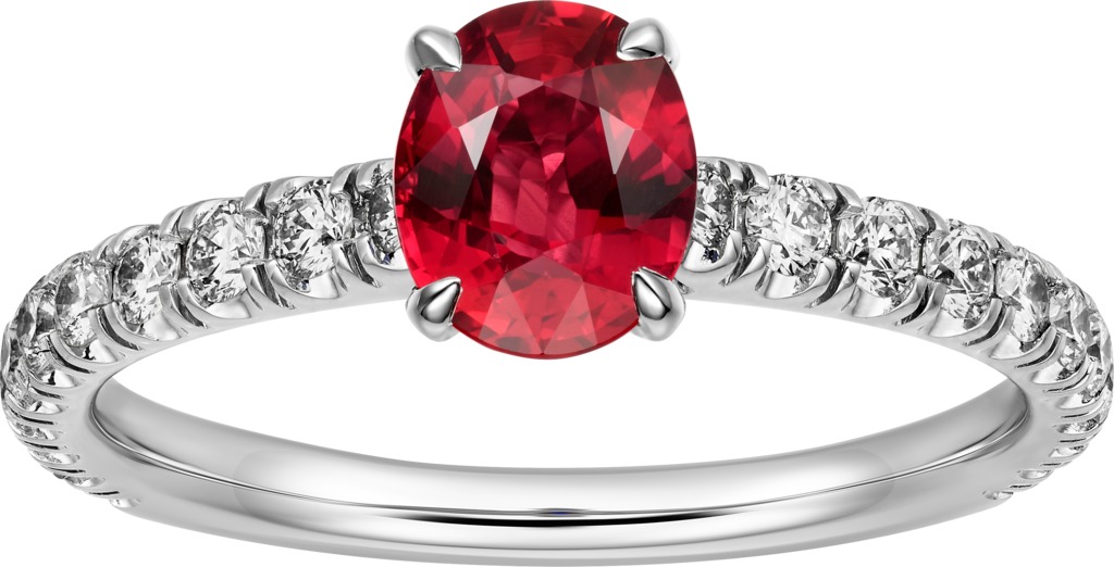 Solitaire 1895Platinum , rubies, diamond