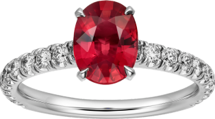 1895 Solitaire Platin, Rubine, Diamant