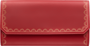 CRL3001711 - Wallet, Mini, Guirlande de Cartier - Red calfskin 