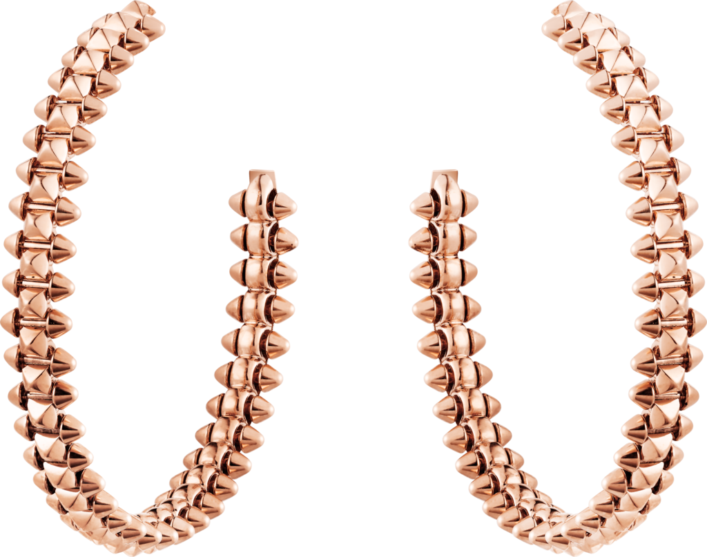 Clash de Cartier hoop earrings Small ModelRose gold