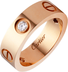 cartier love ring rose gold with diamonds price