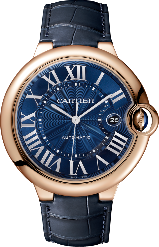 Ballon Bleu de Cartier watch42mm, automatic movement, rose gold, leather