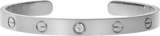 Bracelet <span class='lovefont'>A </span> 1 diamant Or gris, diamant