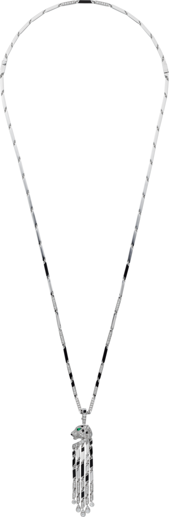 Panthère de Cartier necklaceWhite gold, onyx, emeralds, diamonds