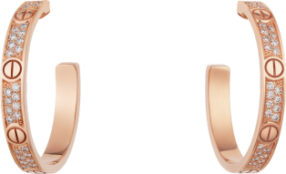 CRN8515192 - LOVE earrings - Rose gold 