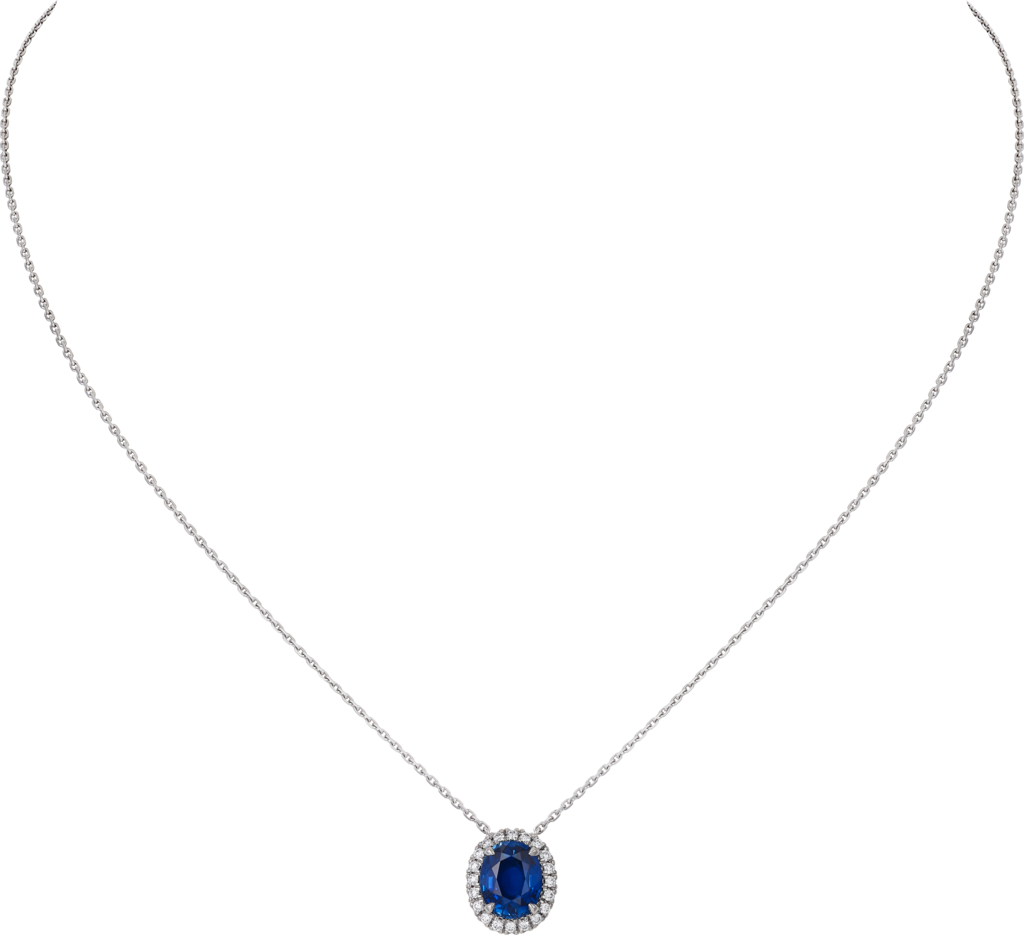Collar Cartier Destinée piedra de colorPlatino, zafiro, diamantes