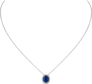 Cartier Destinée necklace with coloured stone Platinum, sapphire, diamonds
