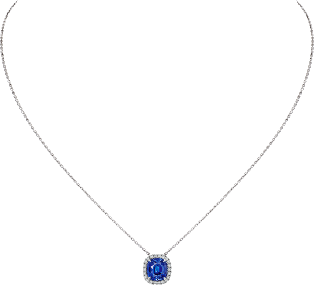 Collier Cartier Destinée pierre de couleurPlatine, saphir, diamants