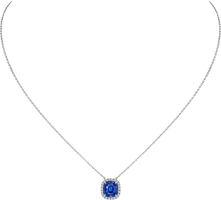 Cartier Destinée necklace with coloured stone Platinum, sapphire, diamonds